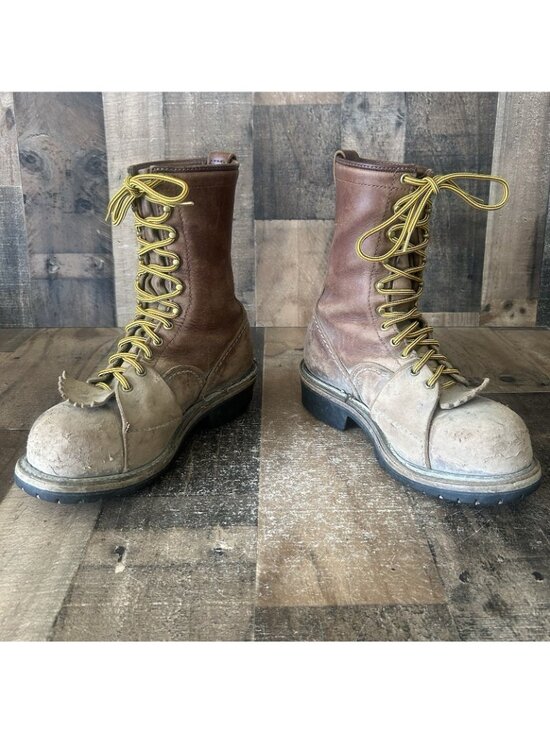 Wesco Vintage Lace Up Steel Toe Work Boots Mens 8.5 D main image 9